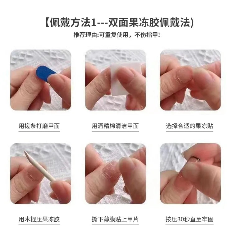 10PCS Winter Rose Red Nail