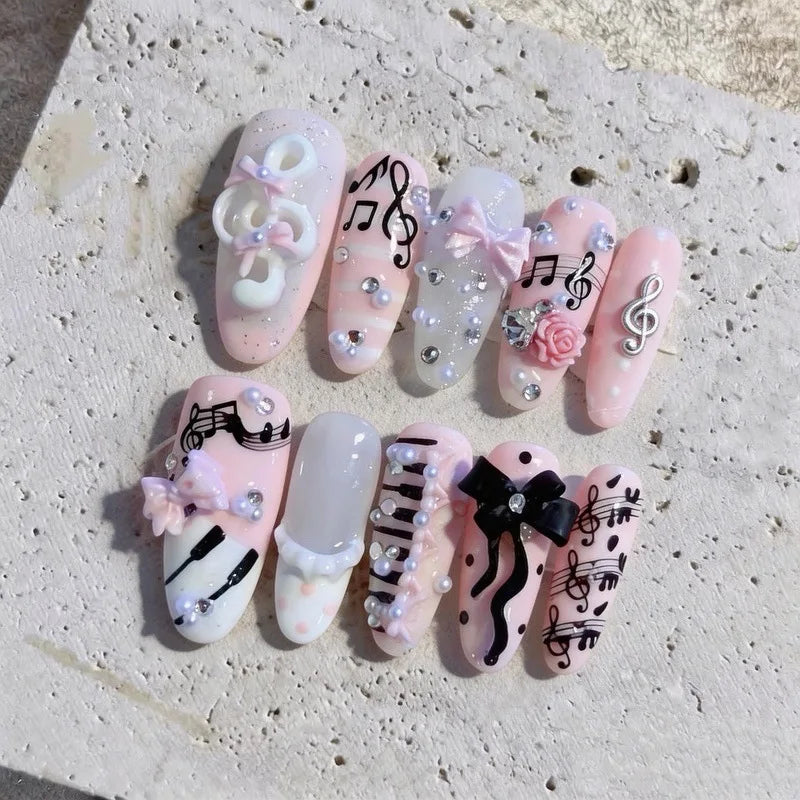 10pcs Pink & Black Muse
