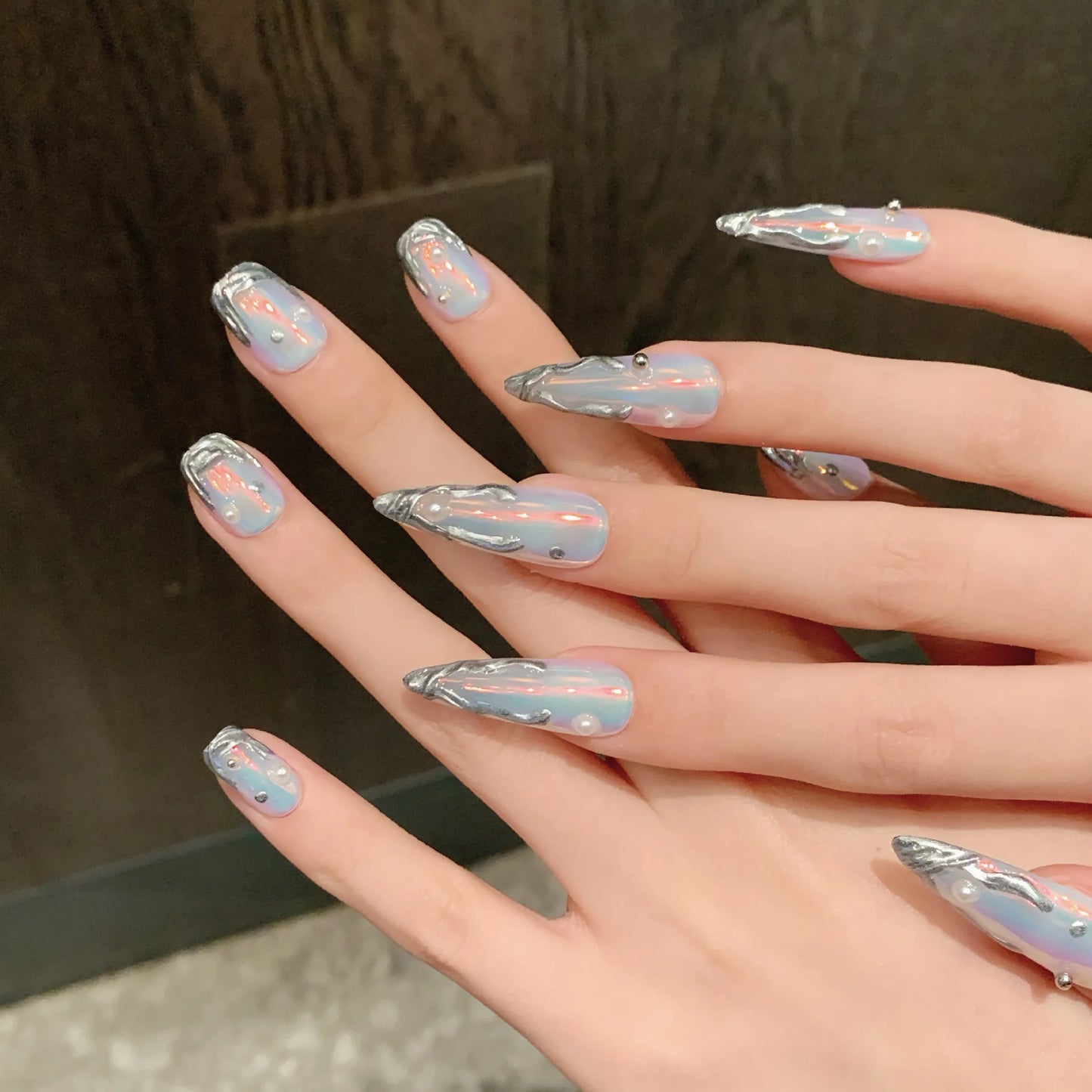 10pcs Summer Purple Nail