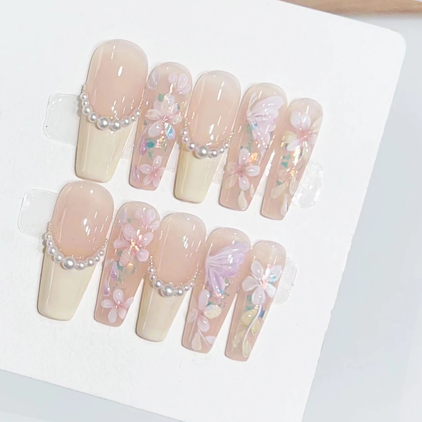 10pcs Flower Handmade Nails