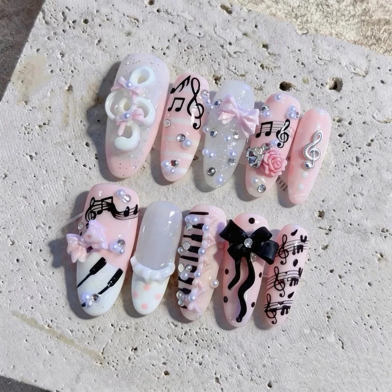 10pcs Pink & Black Muse