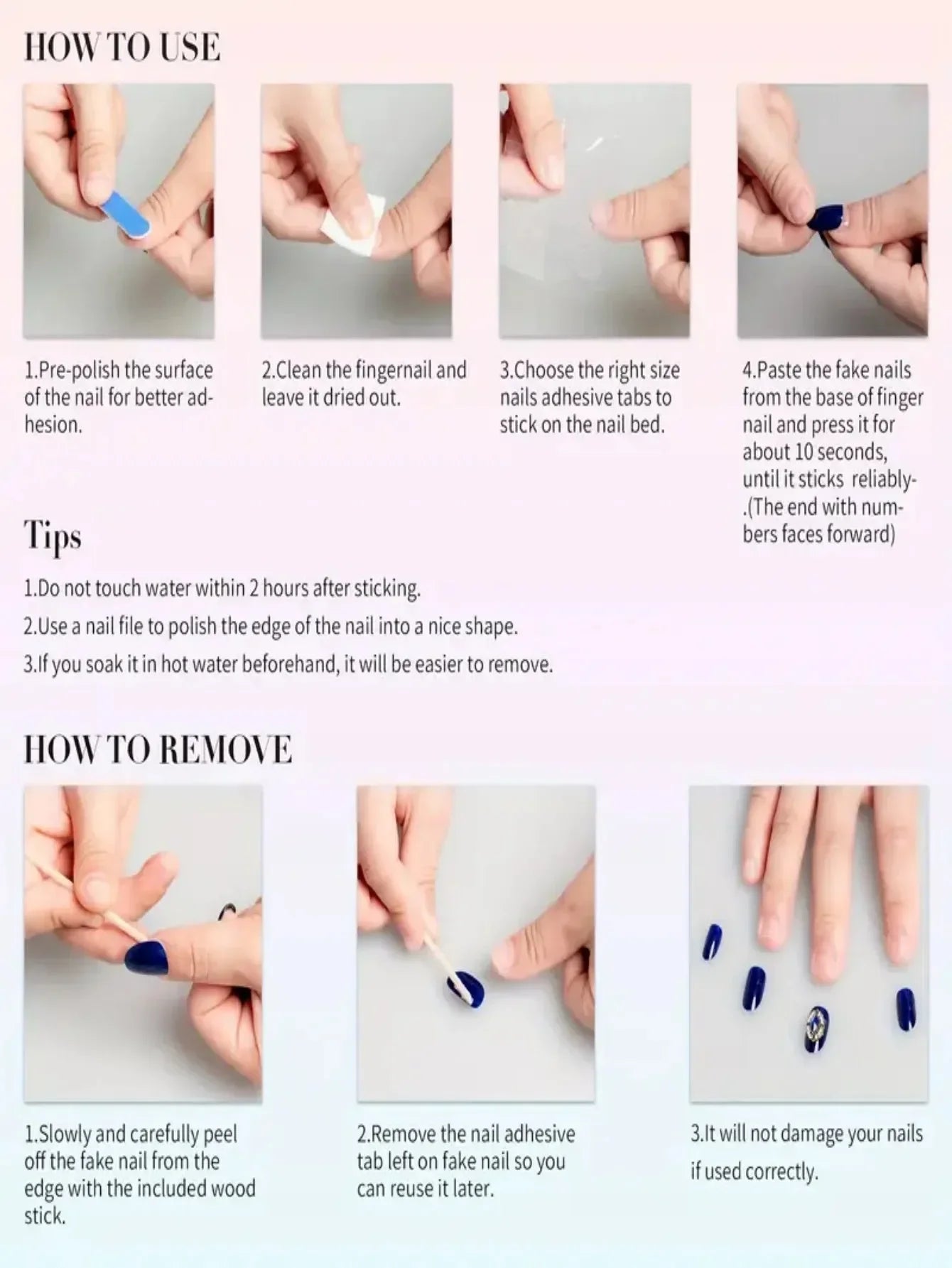 10PCS Long Pointed Nails
