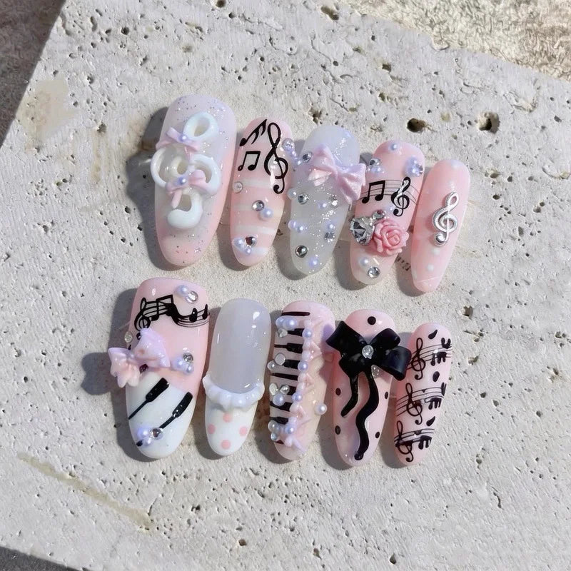 10pcs Pink & Black Muse