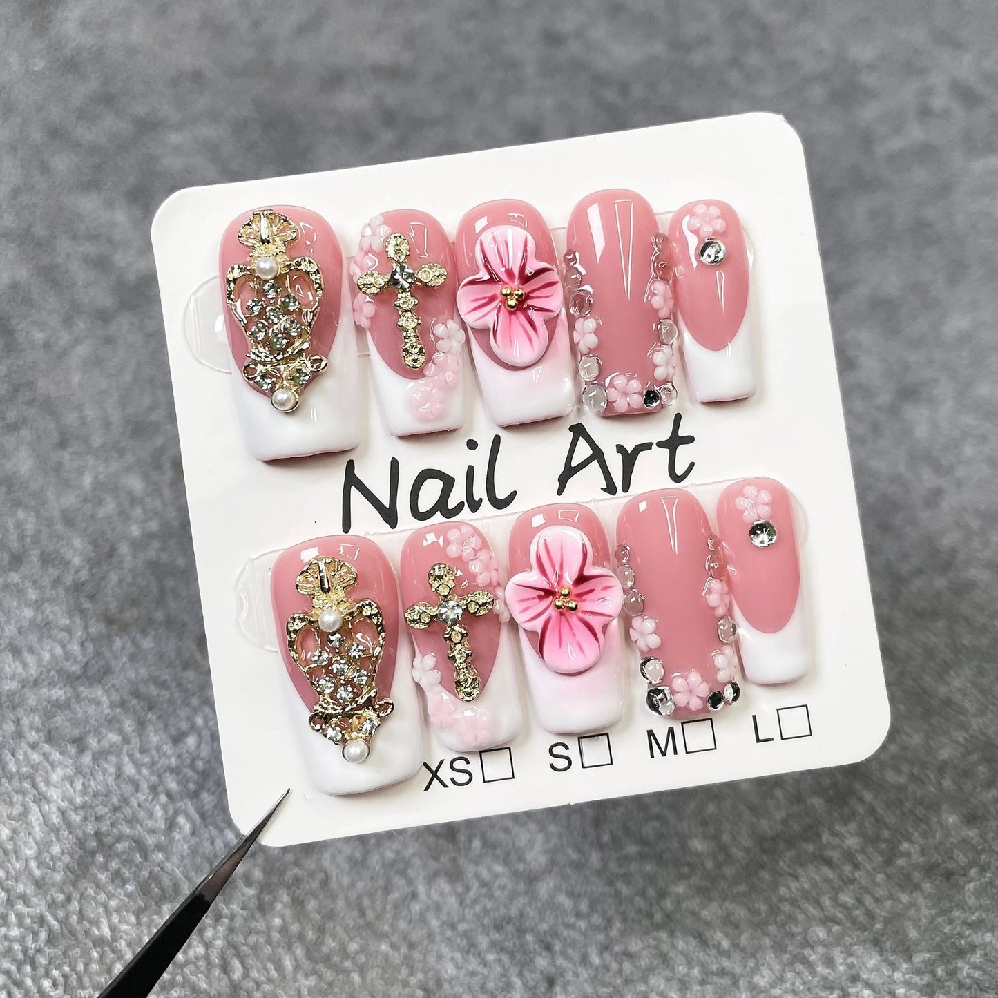 10P Nude Pink Nails