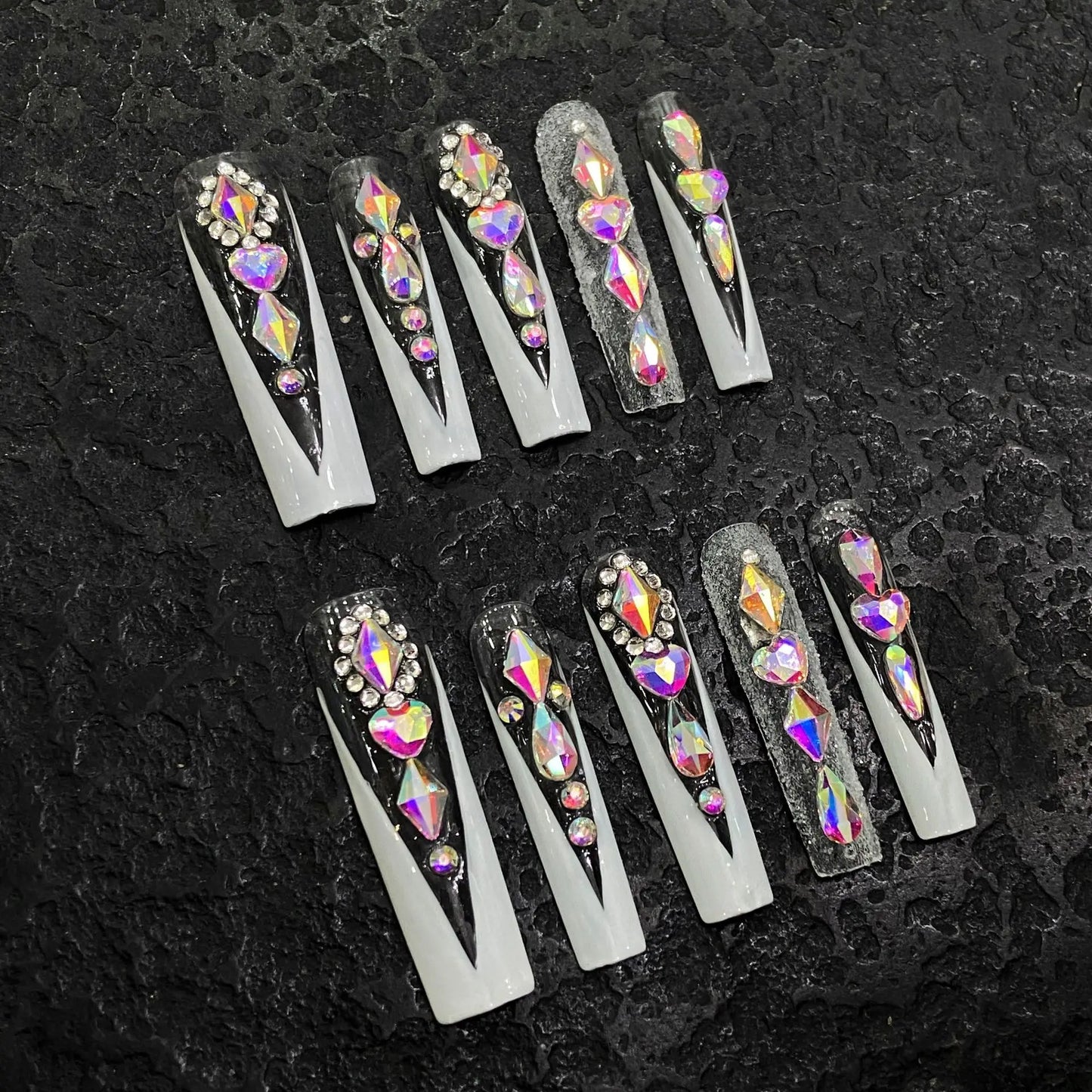 10pcs Black Long Coffin Light