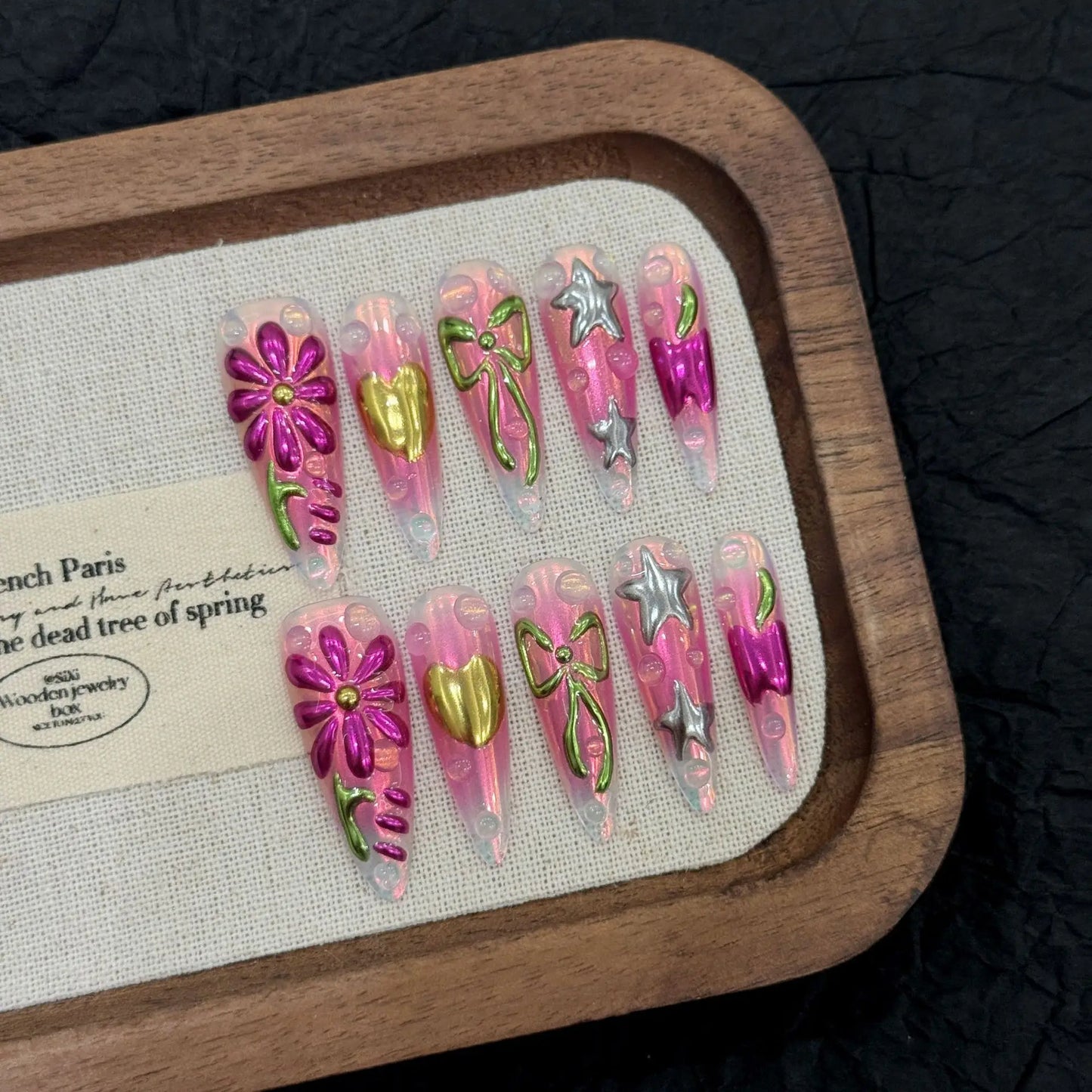 10pcs Summer Purple Nail