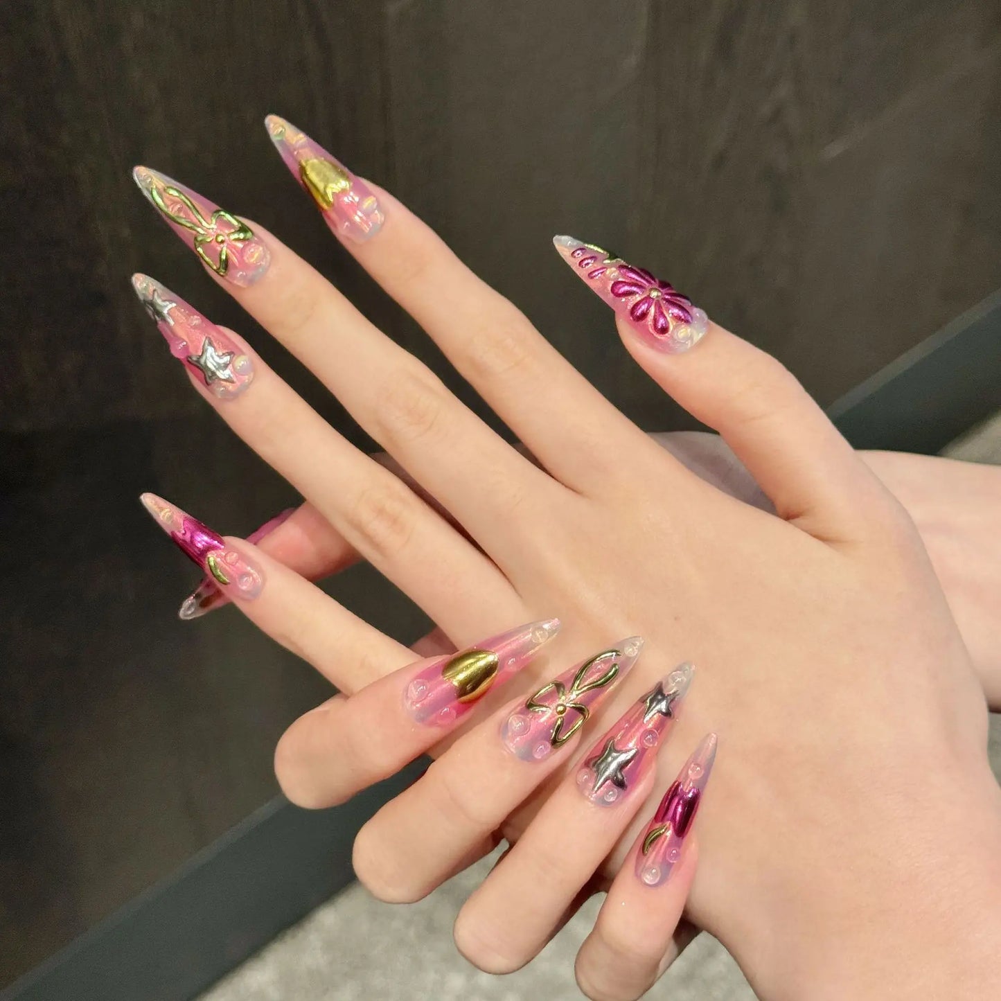 10pcs Summer Purple Nail