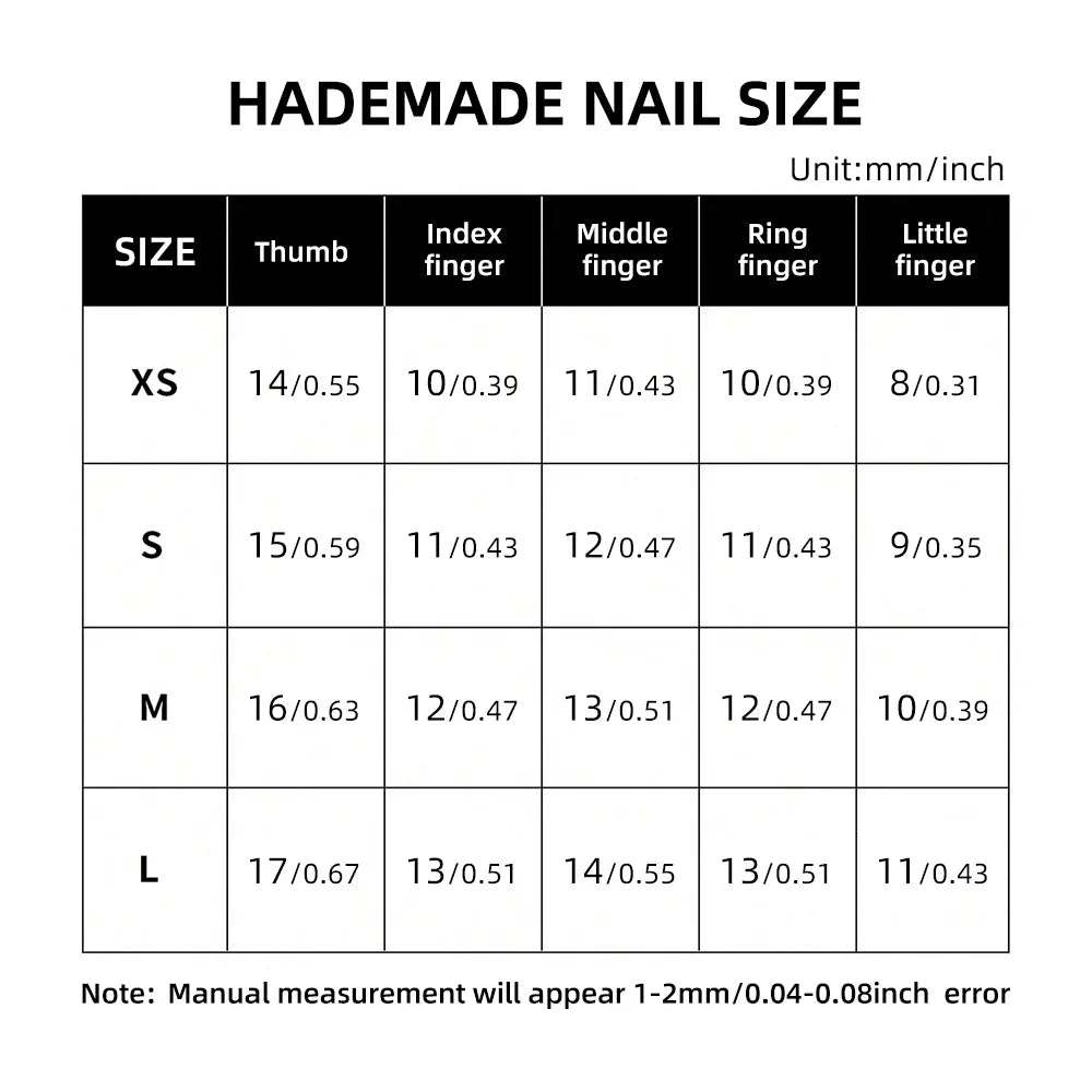 10pcs Long Trapezoid Handmade Nails