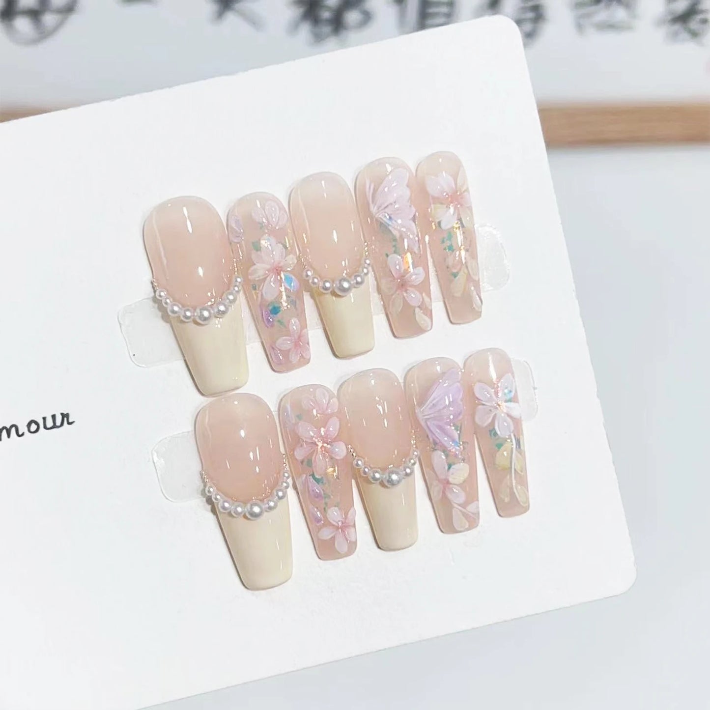 10pcs Flower Handmade Nails