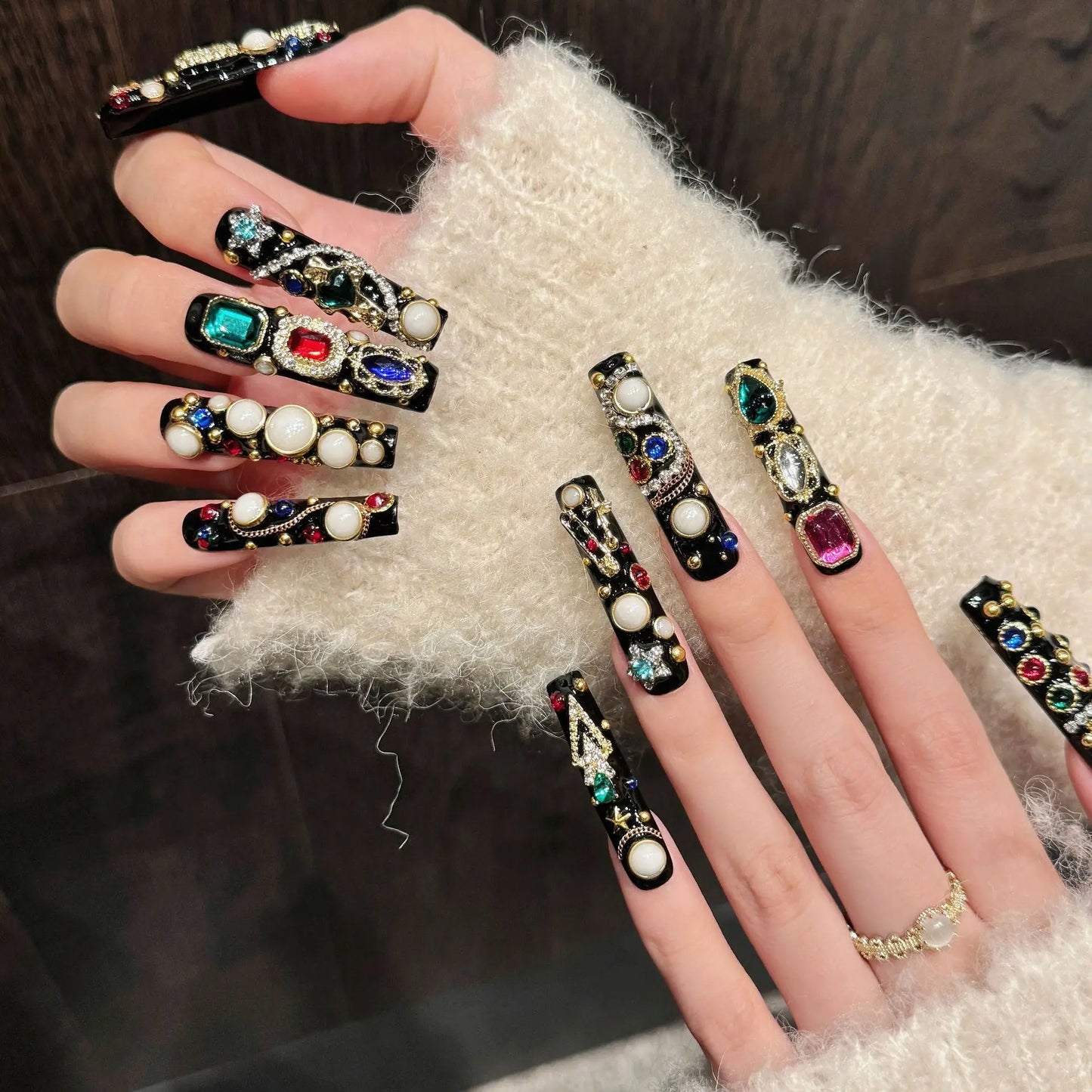 10pcs Black Long Coffin Light