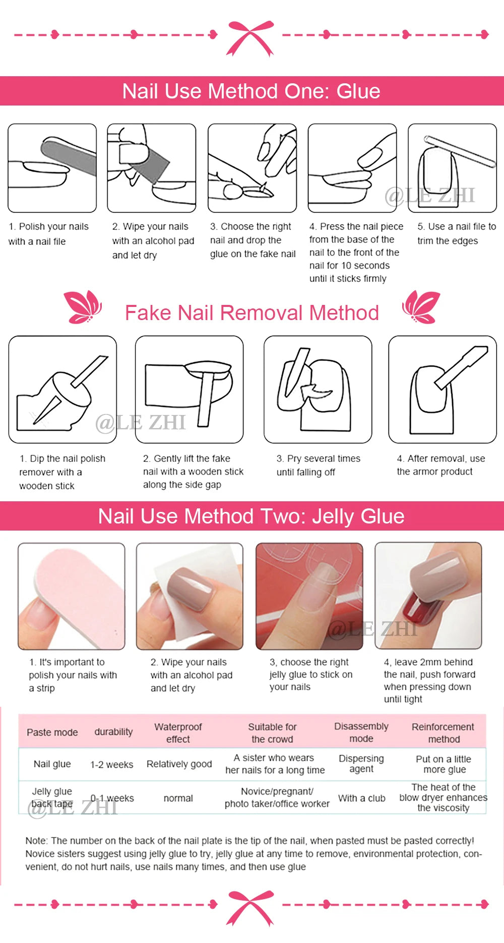 10Pcs Handmade Long Almond Nails