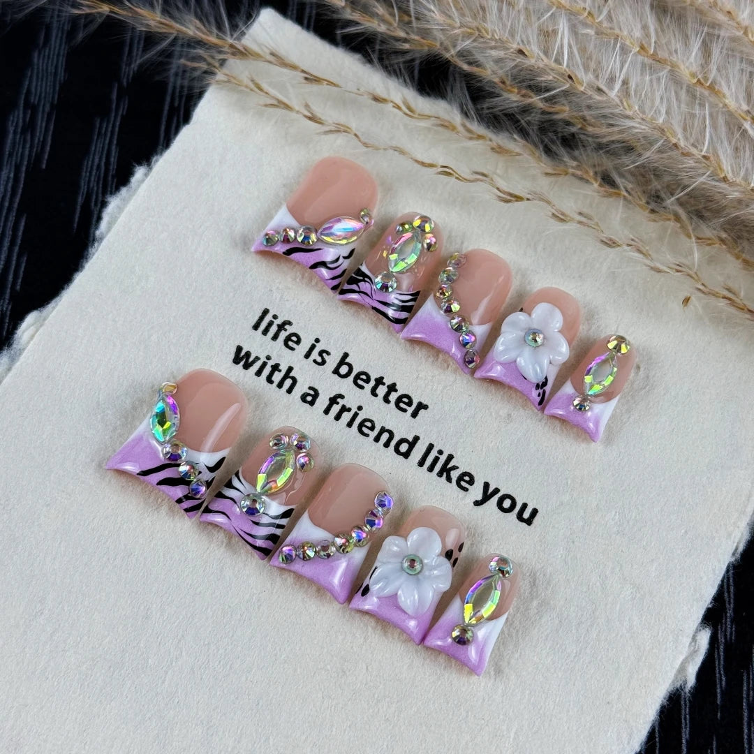 10pcs nails purple