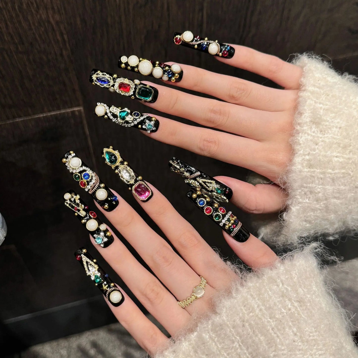 10pcs Black Long Coffin Light
