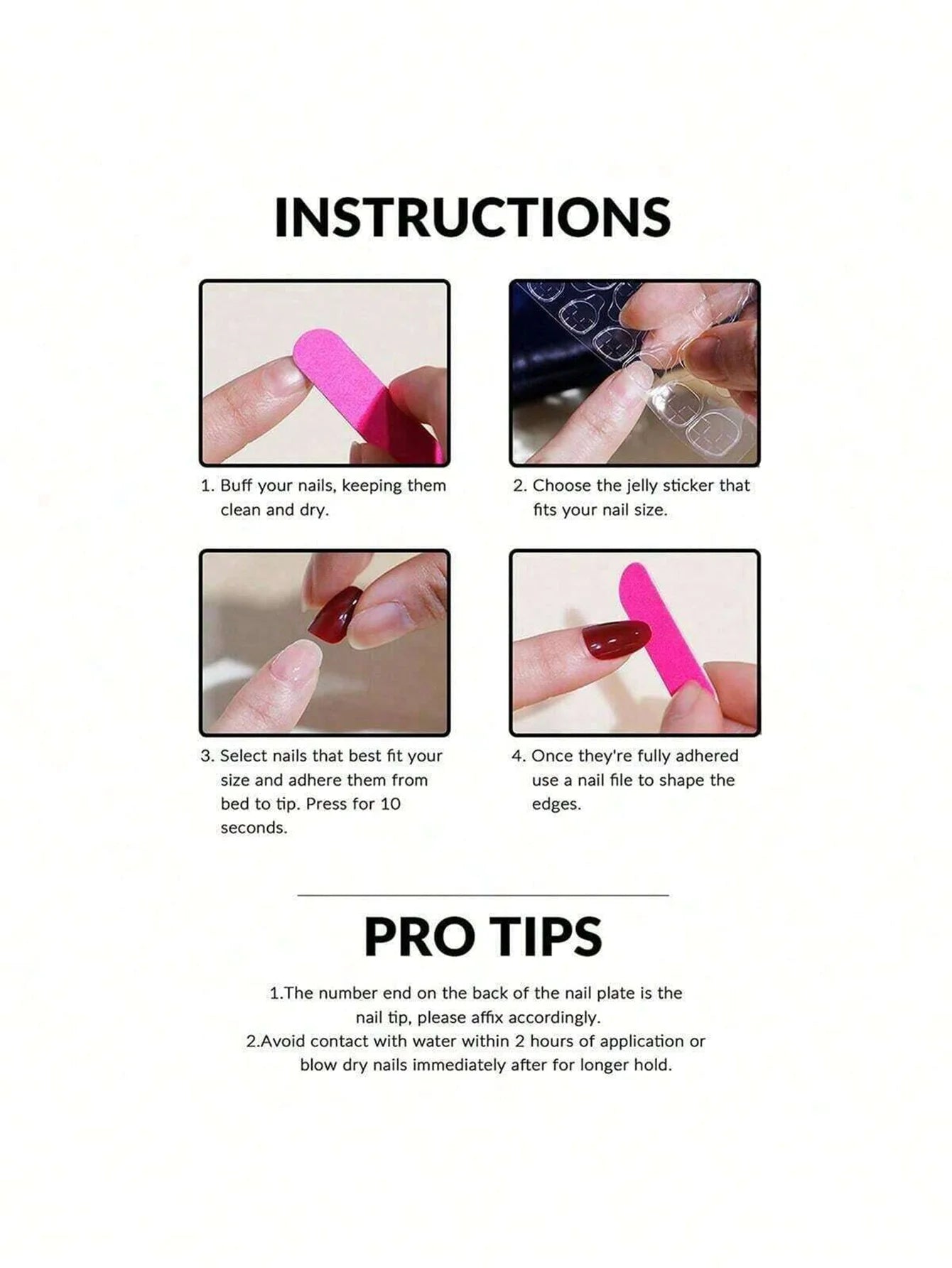 10PCS Japanese pink nails
