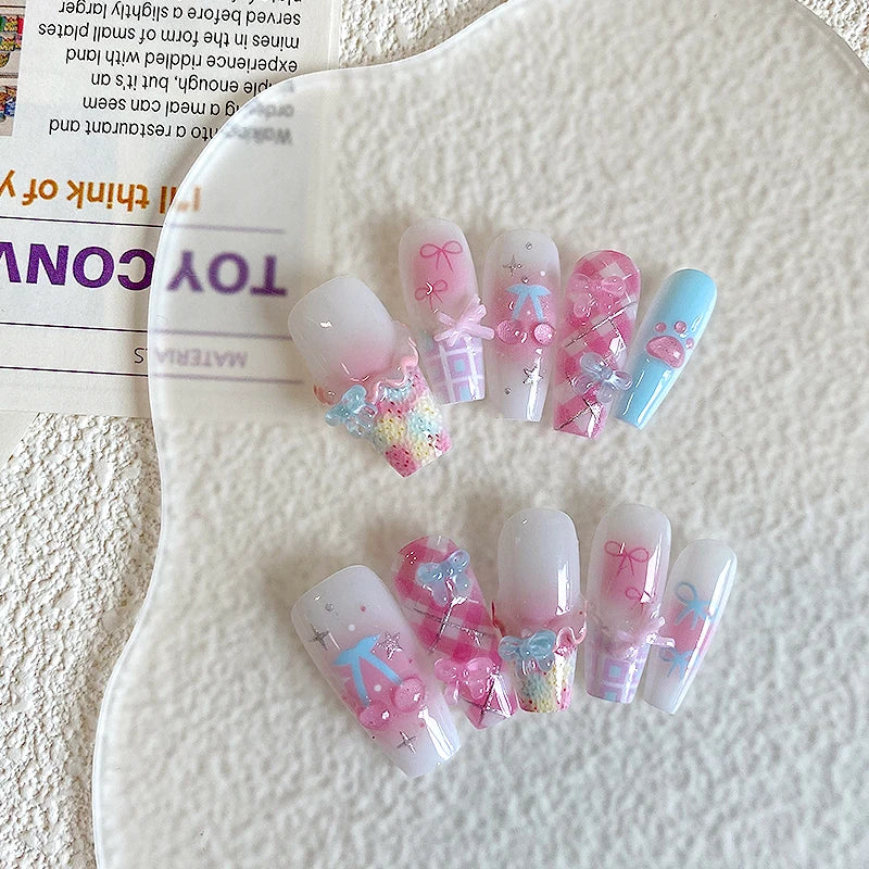 10pcs  coffin shaped nail art