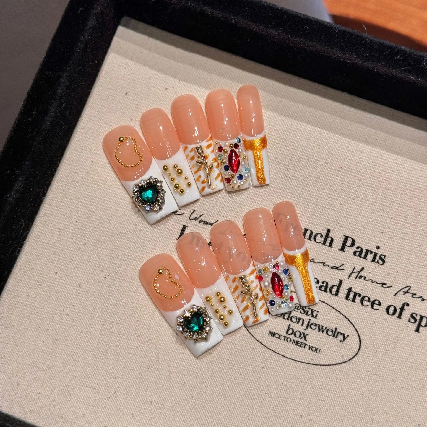 Handmade Crystal Design Nails