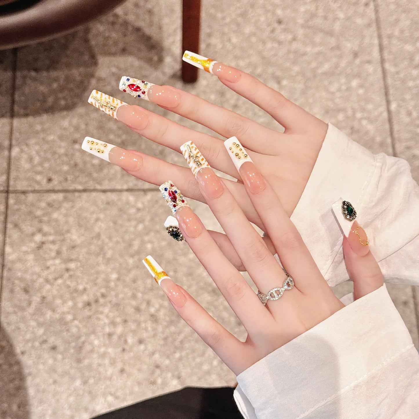 Handmade Crystal Design Nails