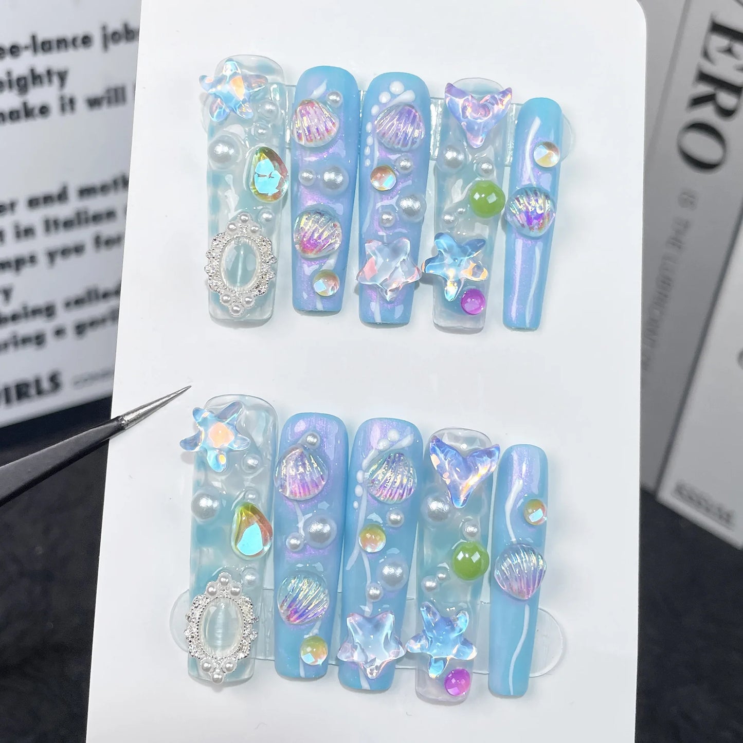 10pcs  Colorful Diamond Design