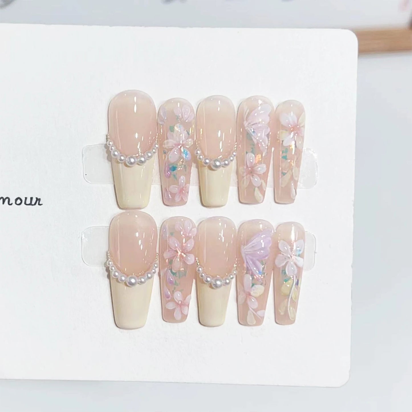 10pcs Flower Handmade Nails